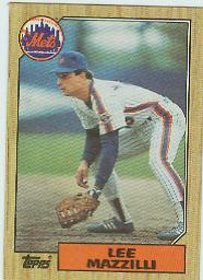 1987 Topps Baseball Cards      198     Lee Mazzilli